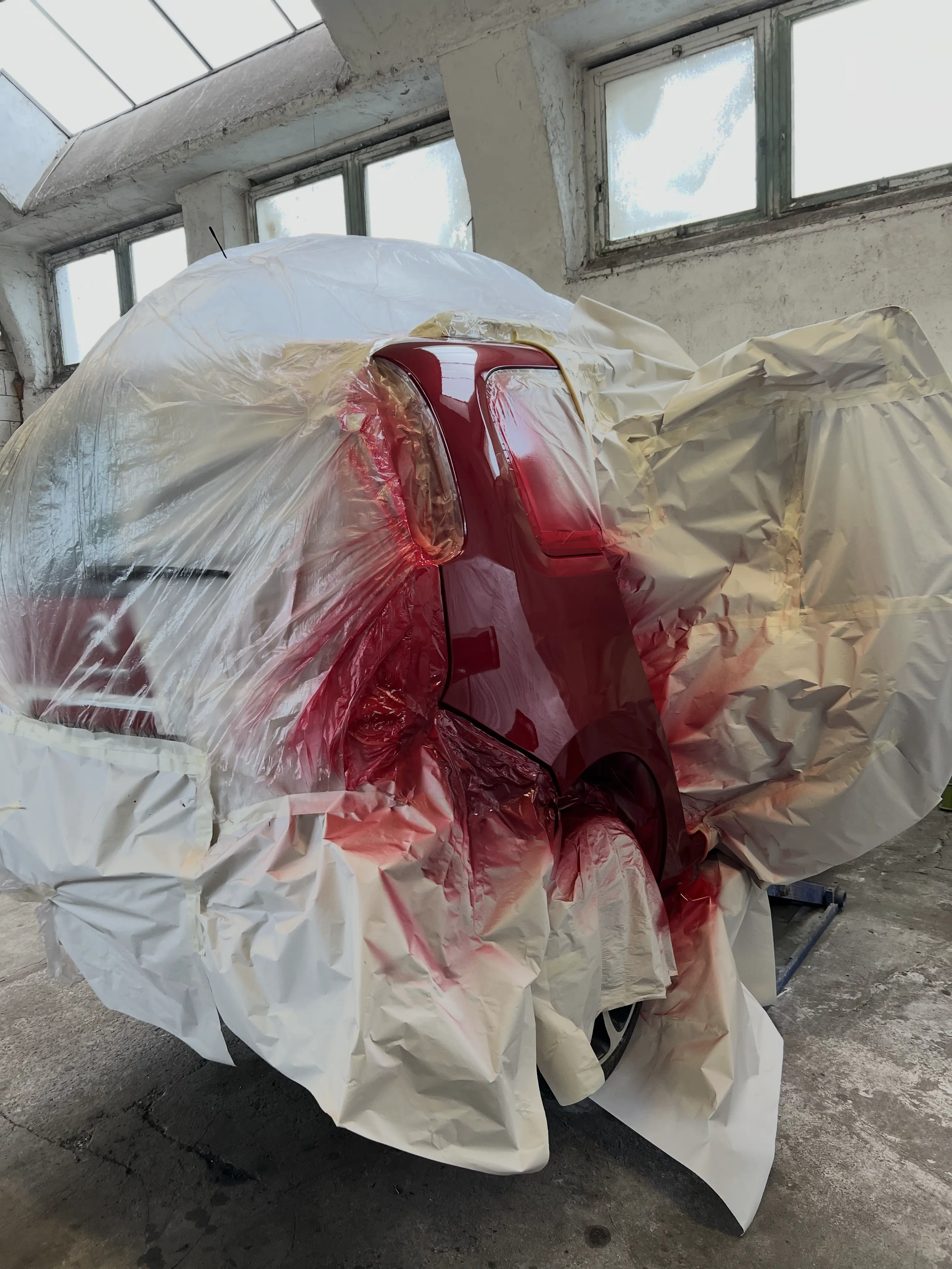 Detail lakované karoserie